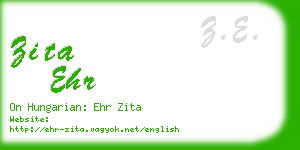 zita ehr business card